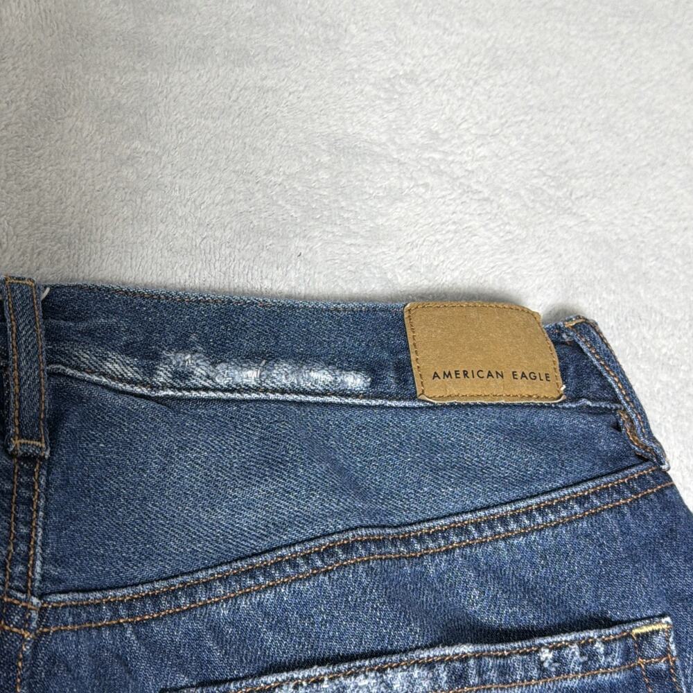 American Eagle Distressed Wide Leg Crop - Size 10 Long - Button Fly/Raw Hem - Picture 11 of 16